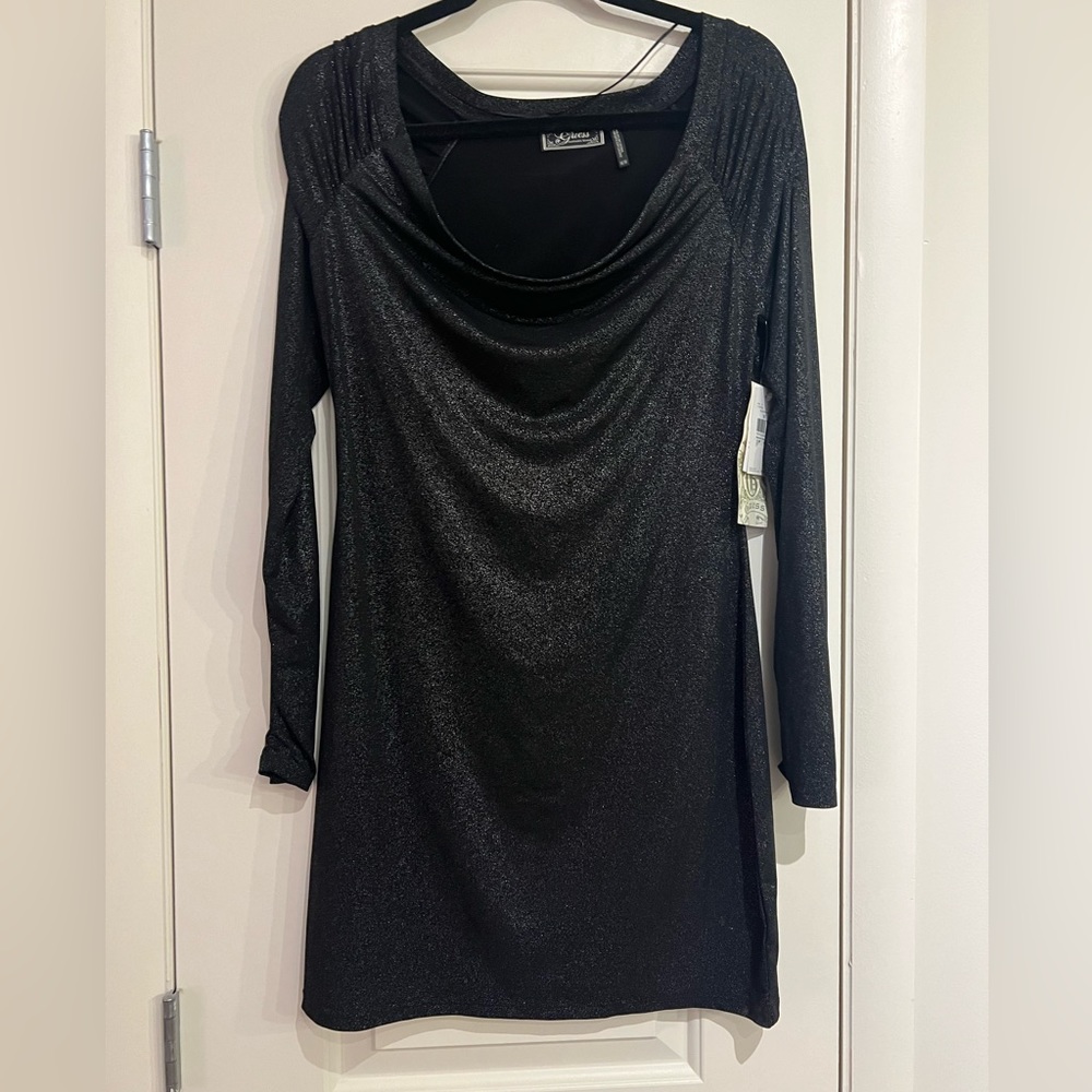 Guess Black/Silver Fitted Dress
